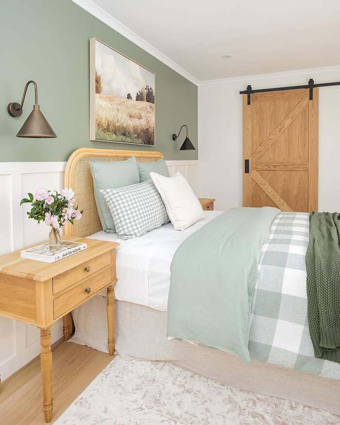 Sage Green Farmhouse Bedroom Ideas
