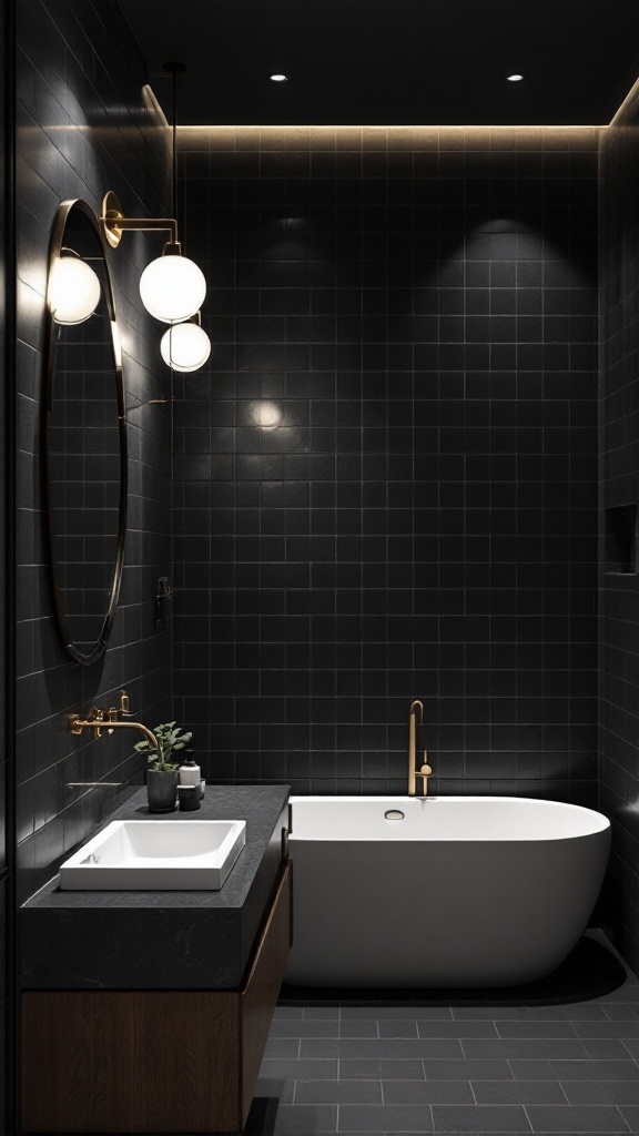 14+ Dark Modern Bathroom Ideas