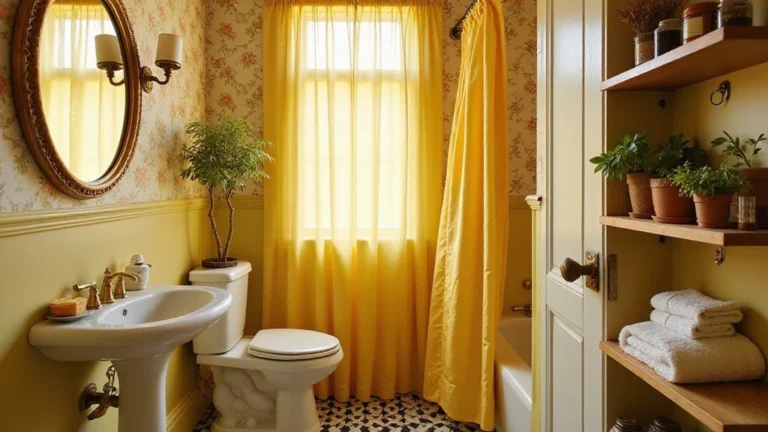 20 Small Vintage Yellow Bathroom Hacks That Maximize Space and Style (#5 Is Genius!)