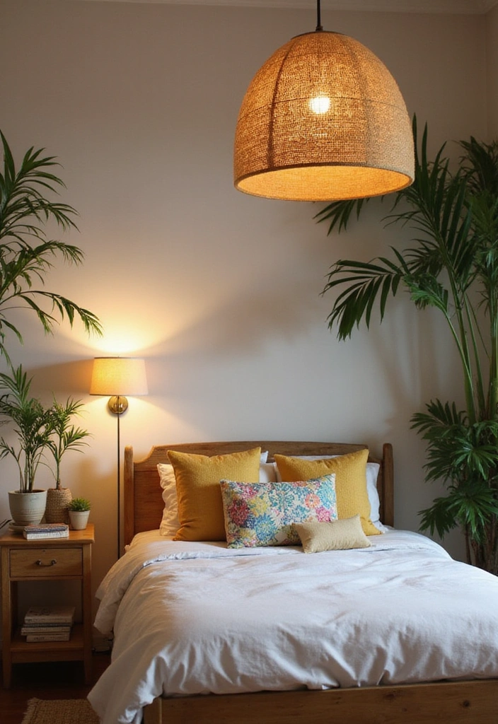11 Eco-Friendly Lighting Ideas for Your Green Bedroom That'll Set the Perfect Mood! - 5. Natural Fiber Lampshades
