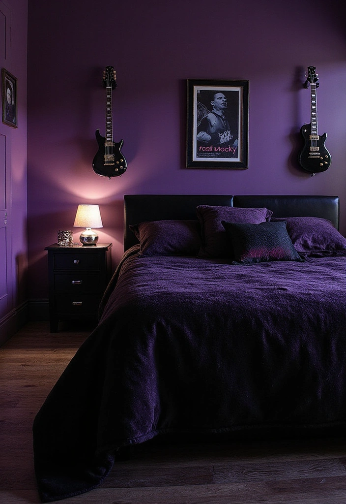 20 Epic 80s Themed Bedroom Ideas That Will Take You Back in Time! - 4. Rock Star Retreat