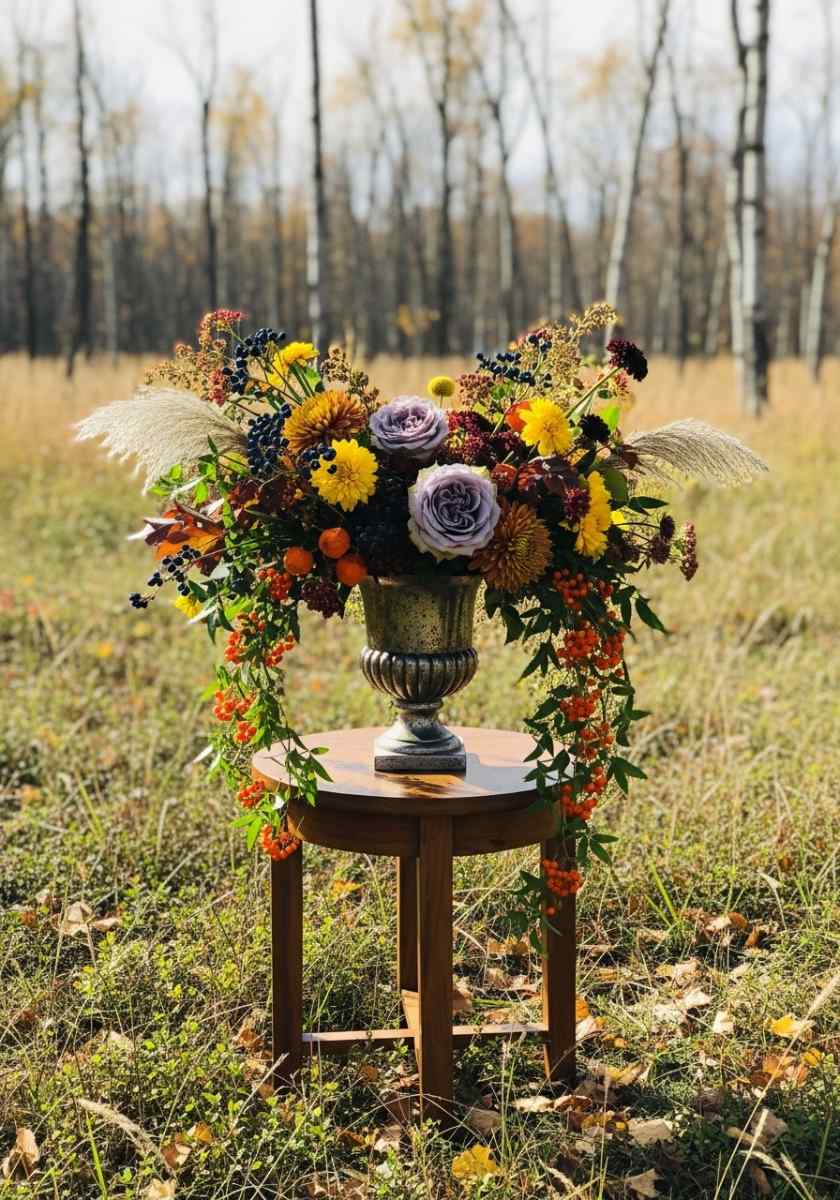 fall flower arrangements outdoor