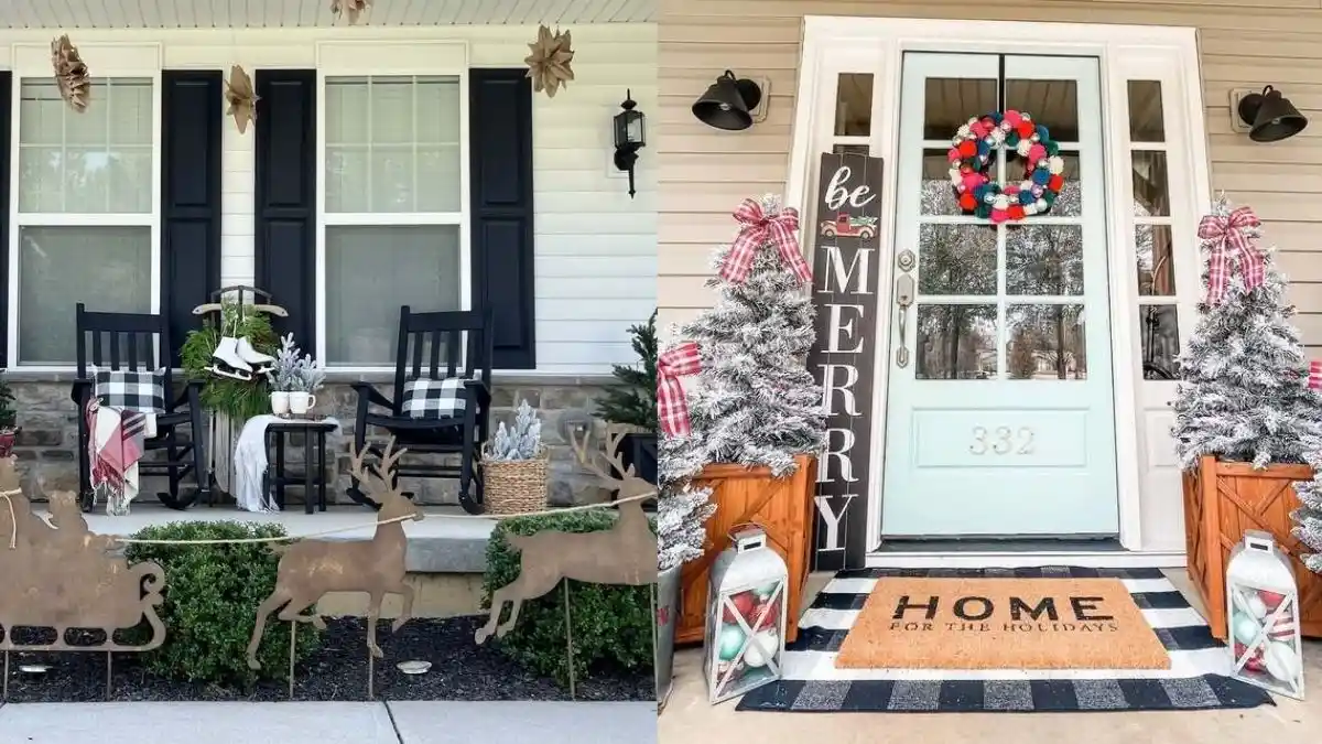 Small Front Porch Christmas Decor That Looks Big on Style