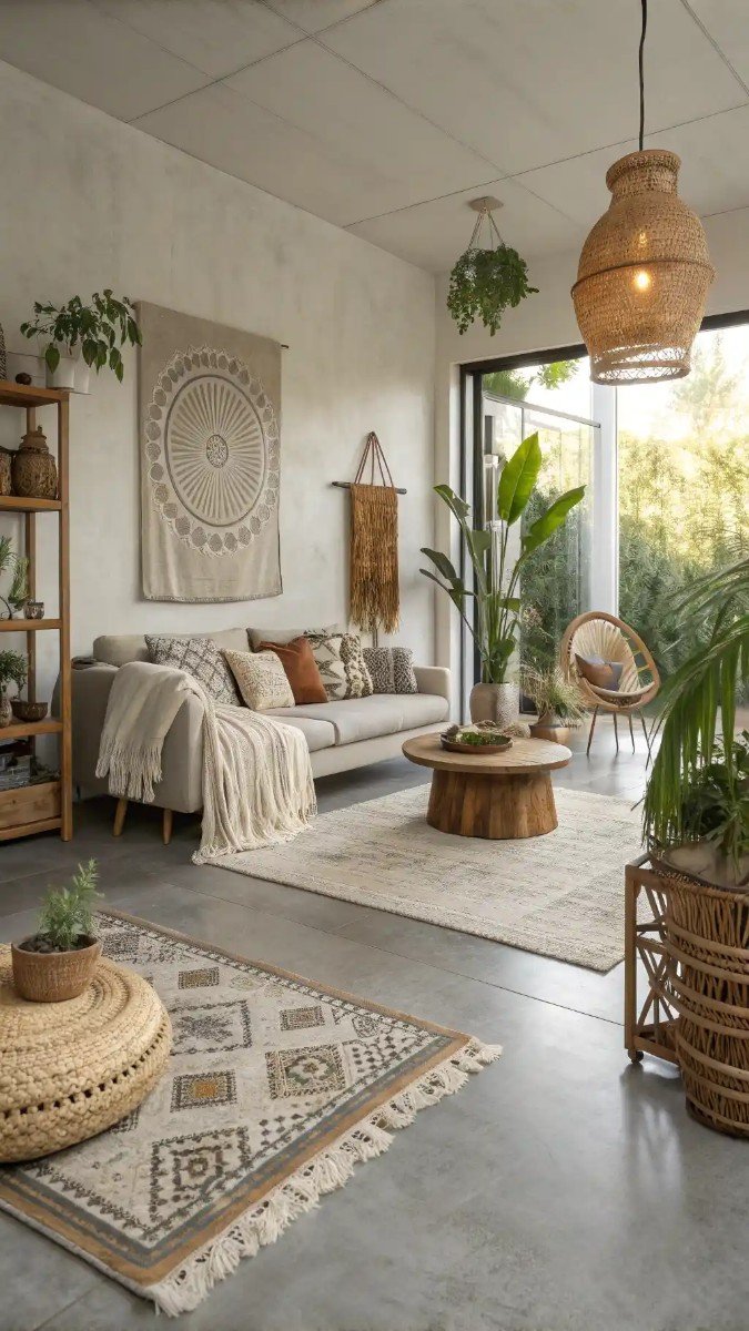 living room concrete floor ideas 10