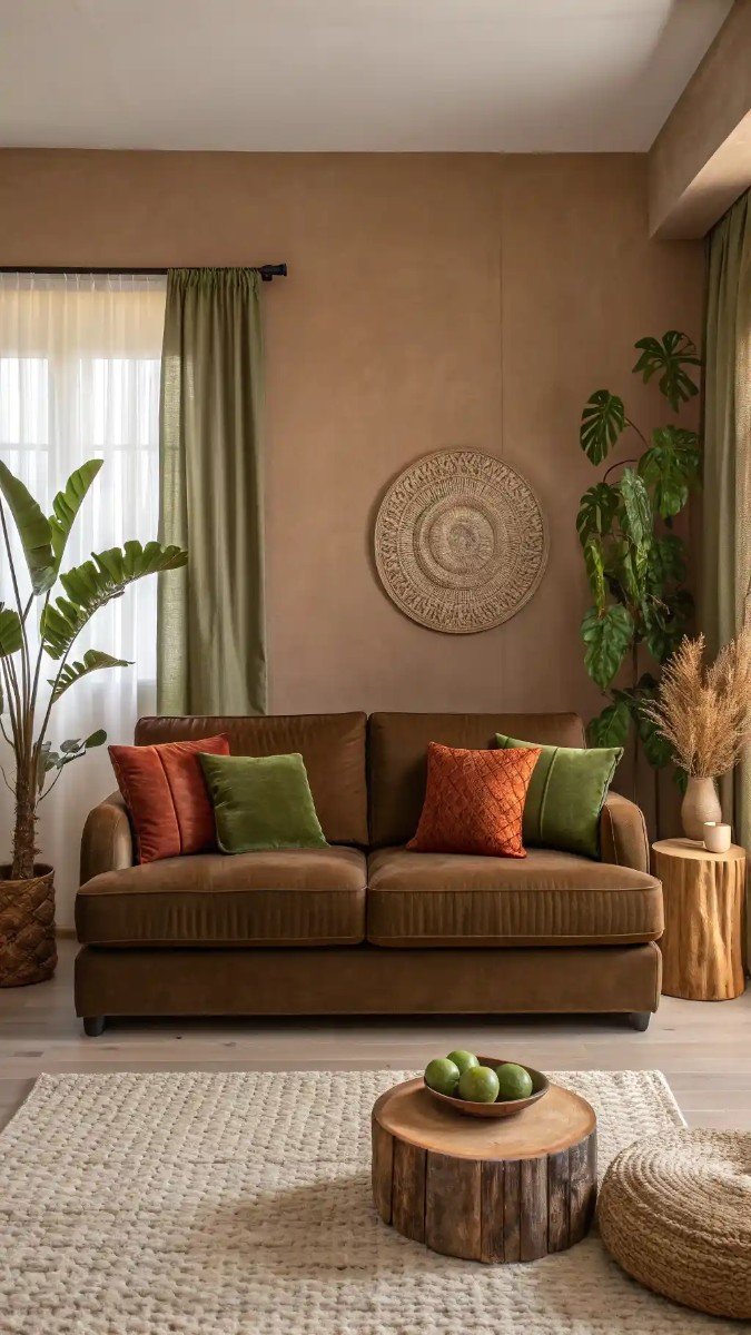 dark beige sofa living room ideas decor 6