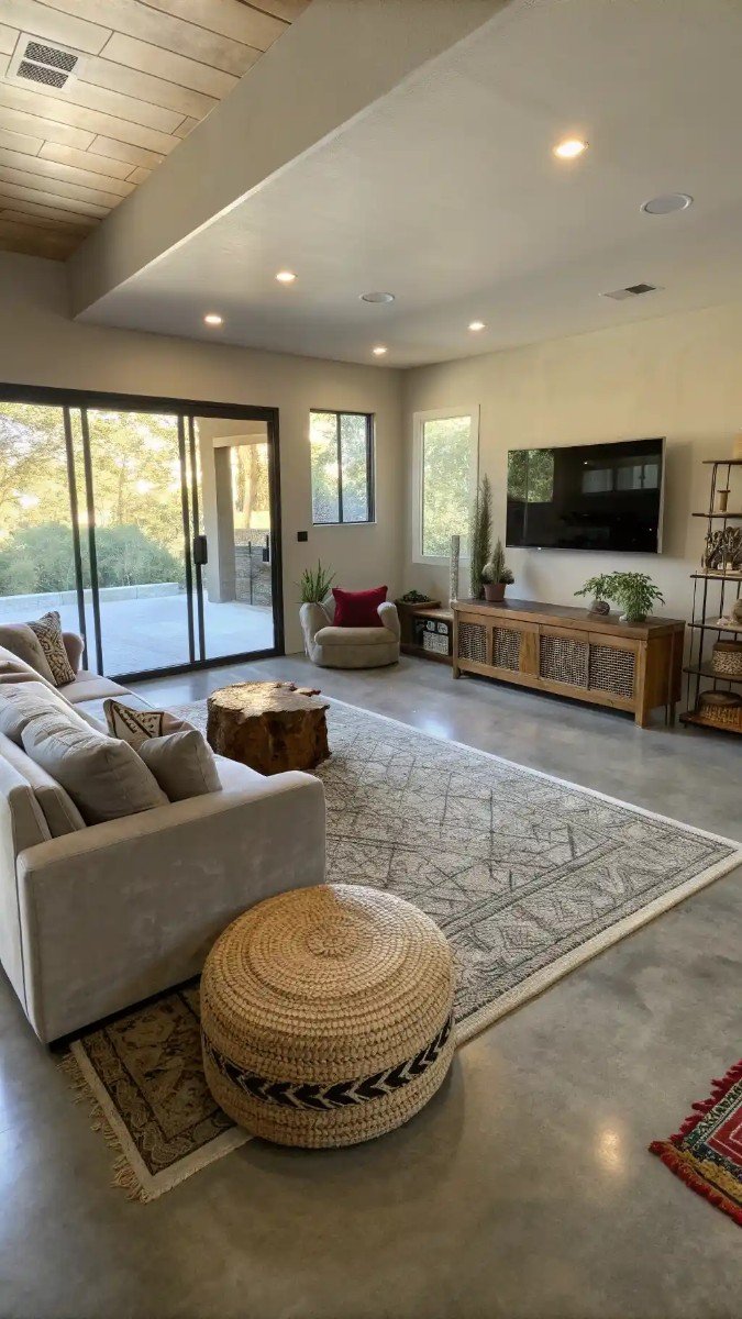 living room concrete floor ideas 3