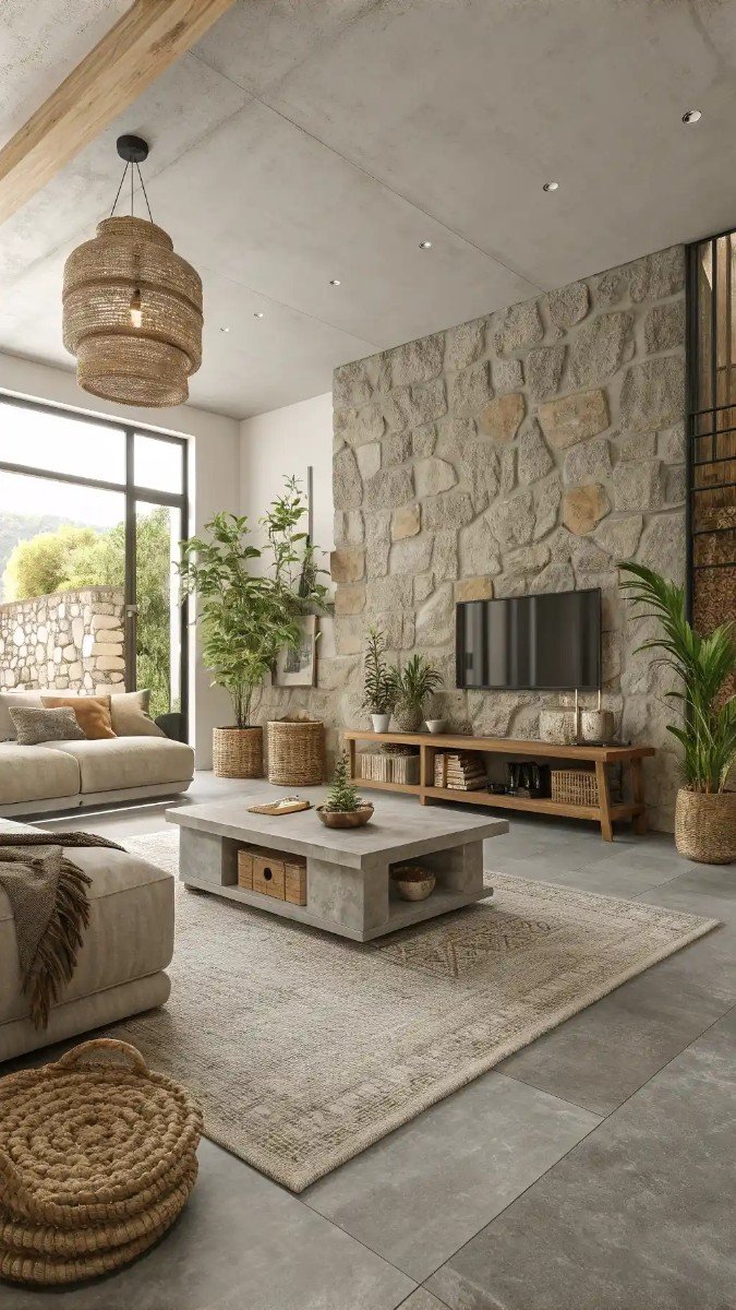 living room concrete floor ideas 4