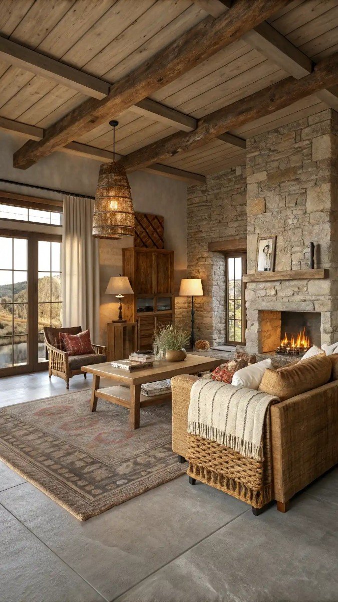 living room concrete floor ideas 11