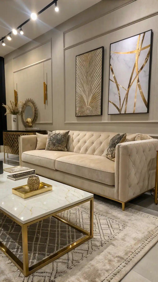 living room with beige sofa ideas 14