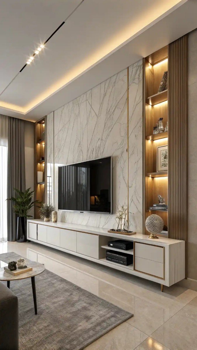 luxury living room tv unit wall design 3