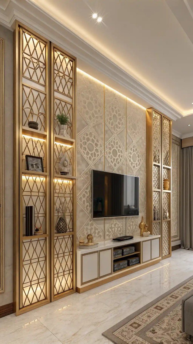 luxury living room tv unit wall design 7