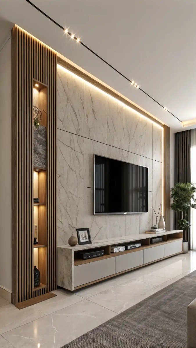 luxury living room tv unit wall design 12