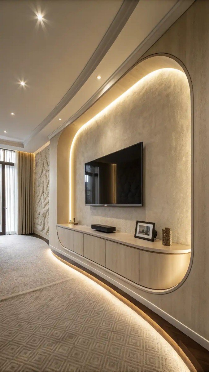 luxury living room tv unit wall design 21