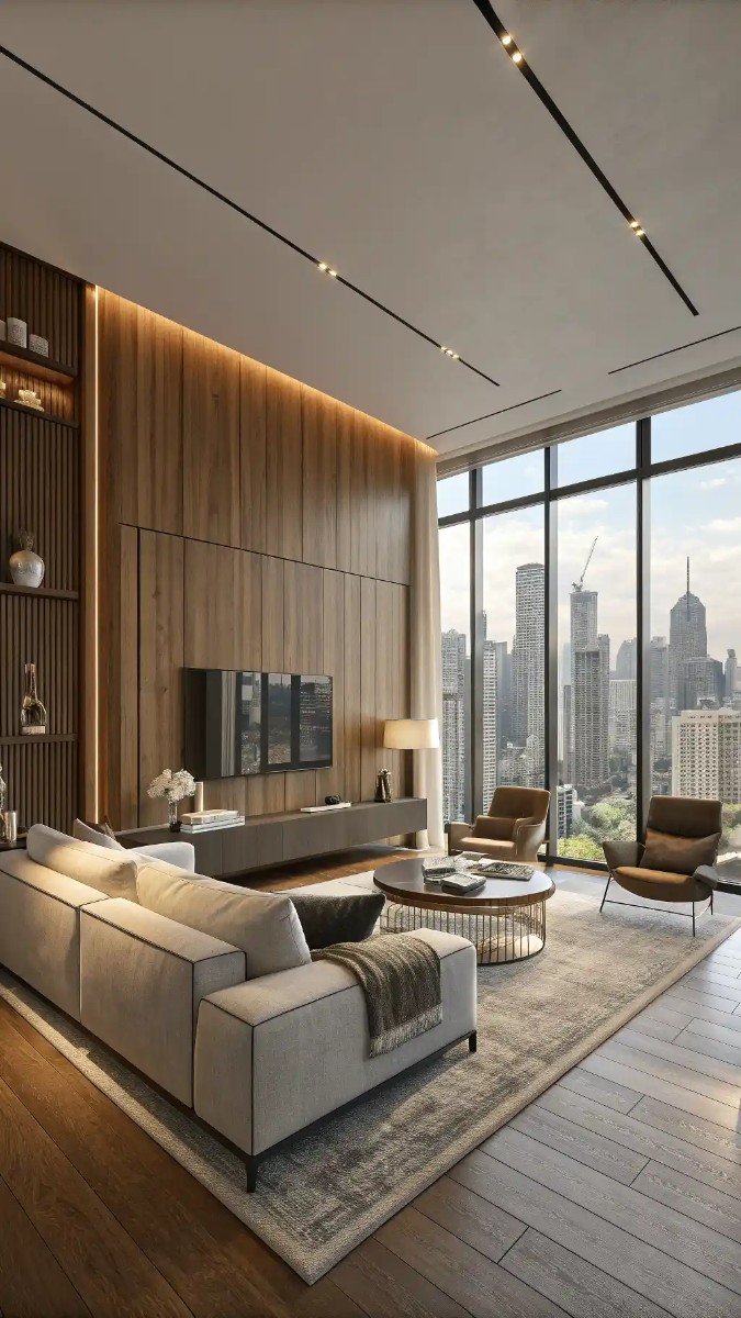 modern high rise apartment living room 1