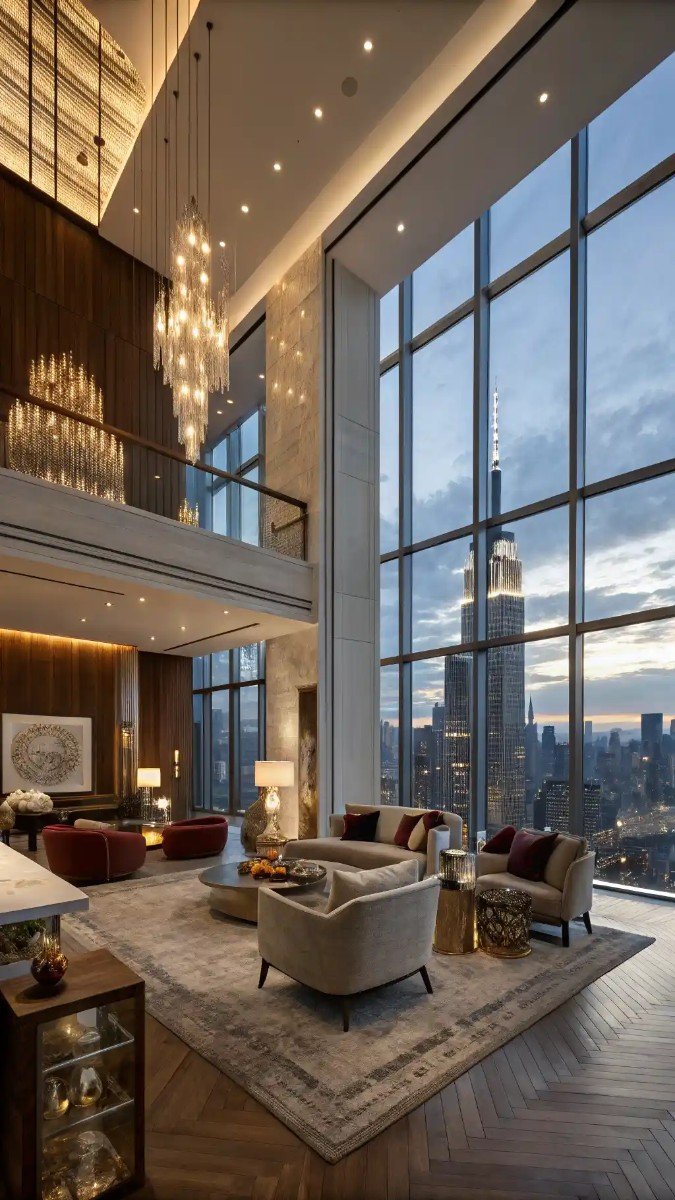 modern high rise apartment living room 4