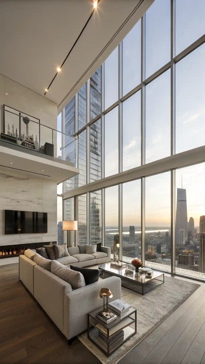 modern high rise apartment living room 5