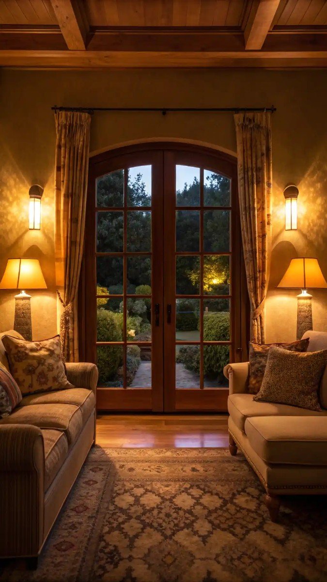 living room double doors to garden 7