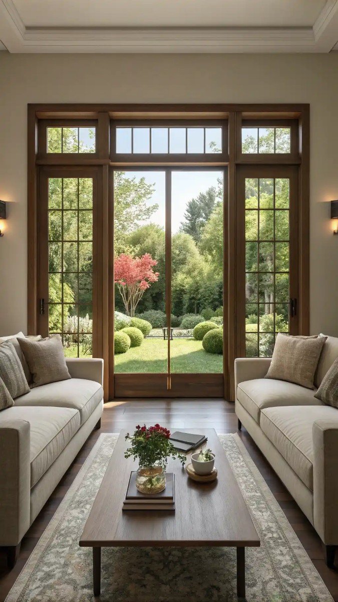 living room double doors to garden 9