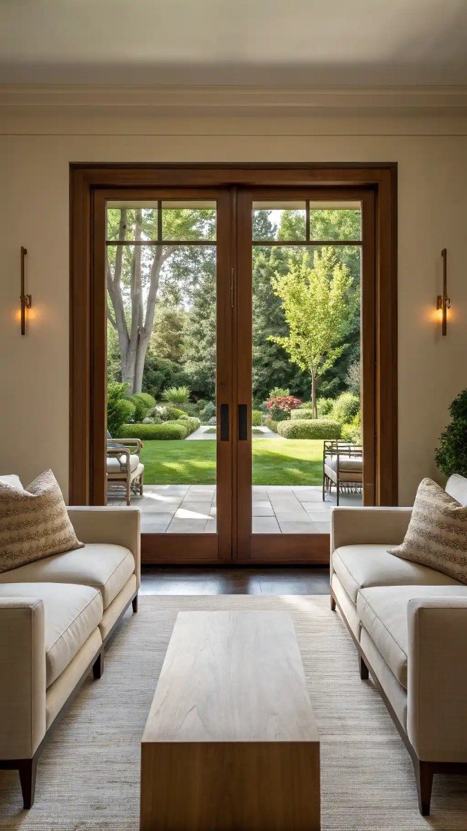 living room double doors to garden 19