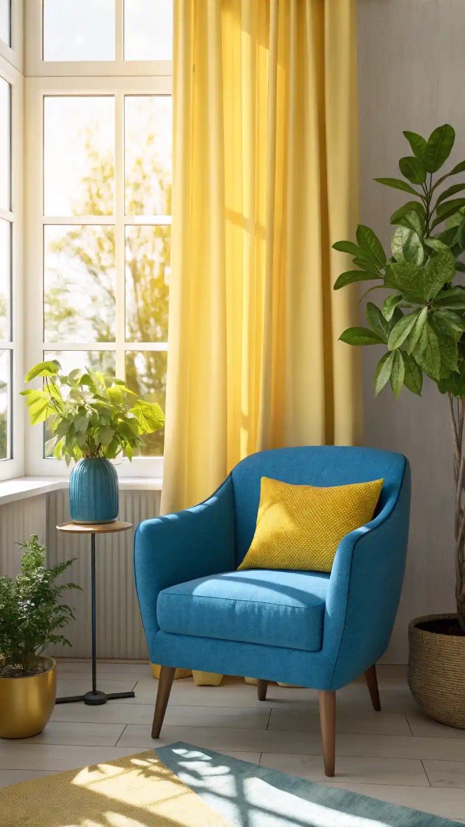 living room design yellow and blue 2