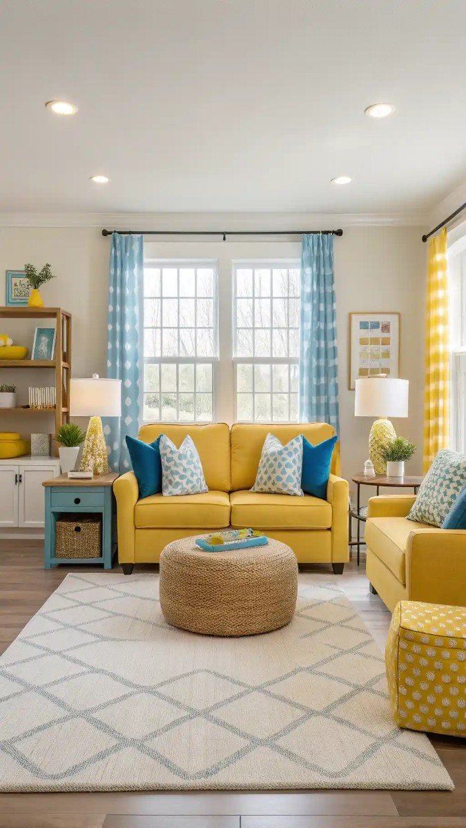 living room design yellow and blue 5