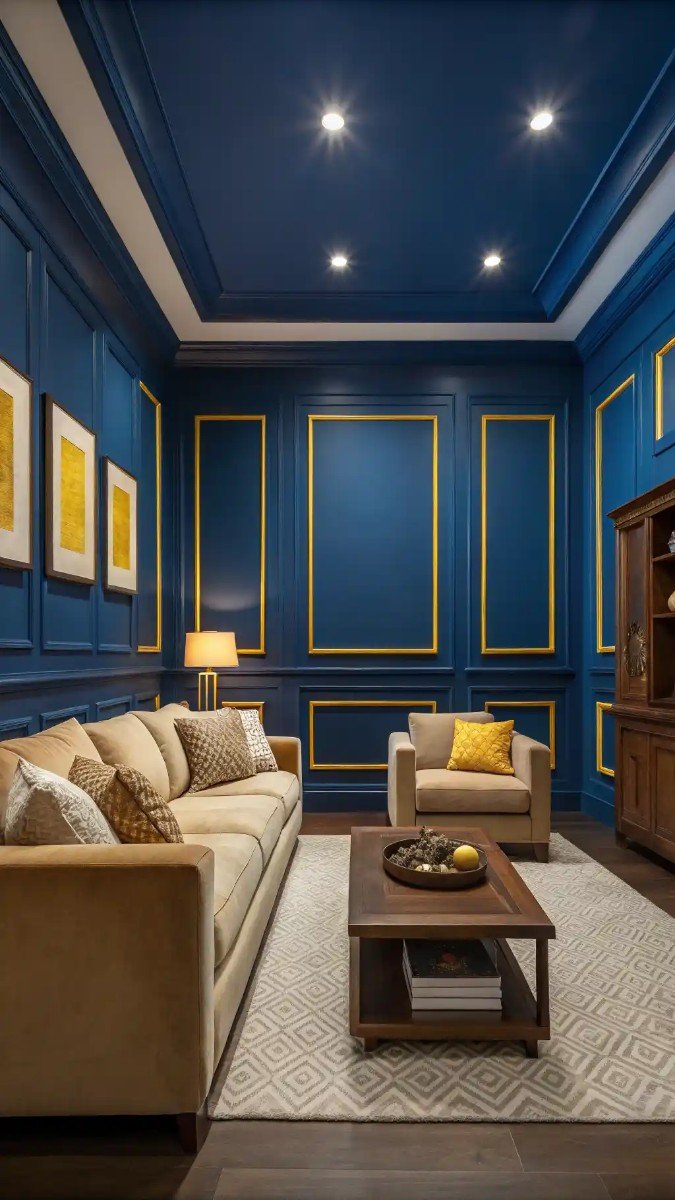 living room design yellow and blue 7