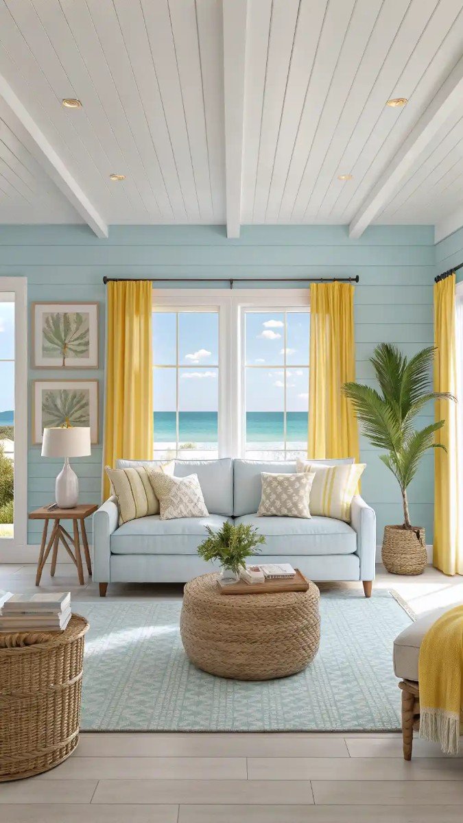living room design yellow and blue 8