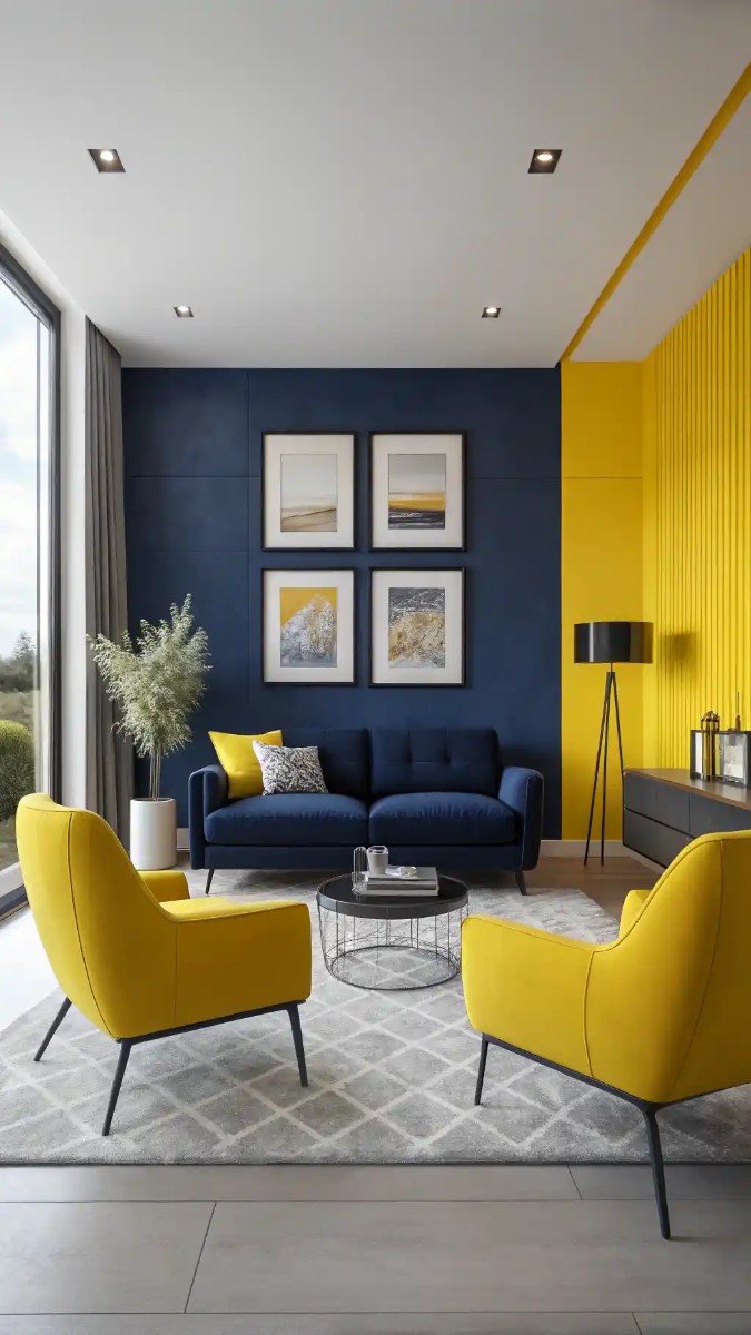living room design yellow and blue 19