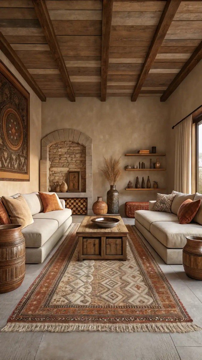 tuscan decorating living room 16