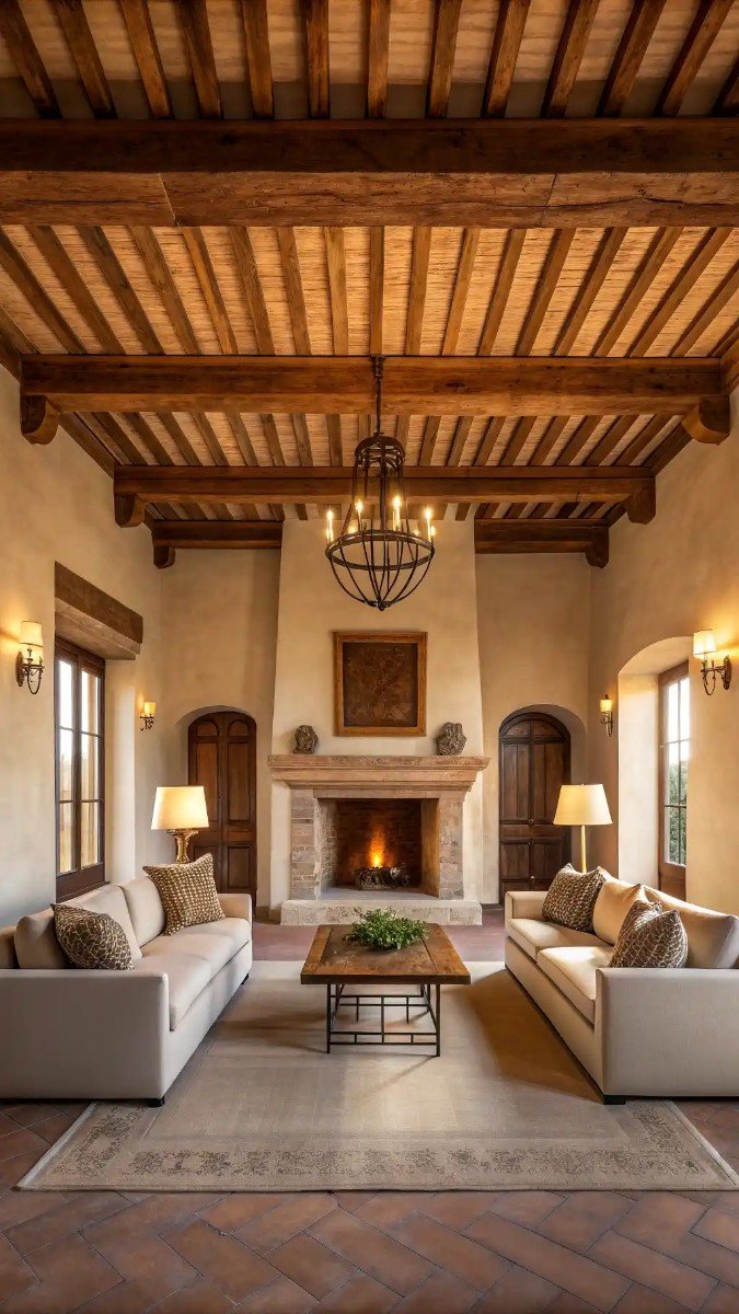 tuscan decorating living room 19