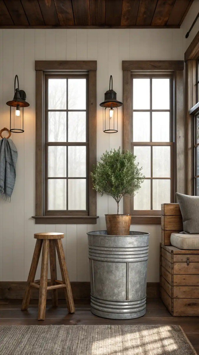 corner decorating ideas living room farmhouse 5