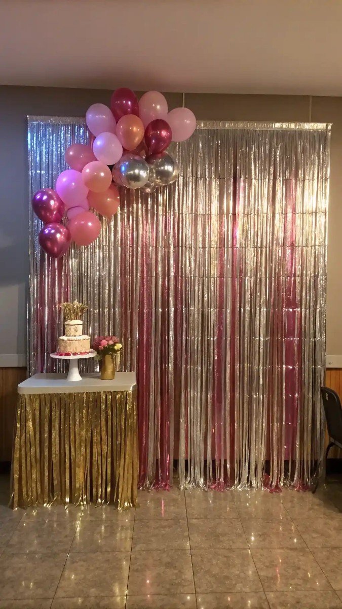 living room birthday party decor wall 8
