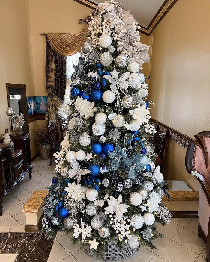 Blue and Silver Christmas Tree Ideas