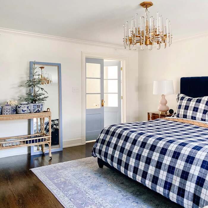 blue christmas bedroom