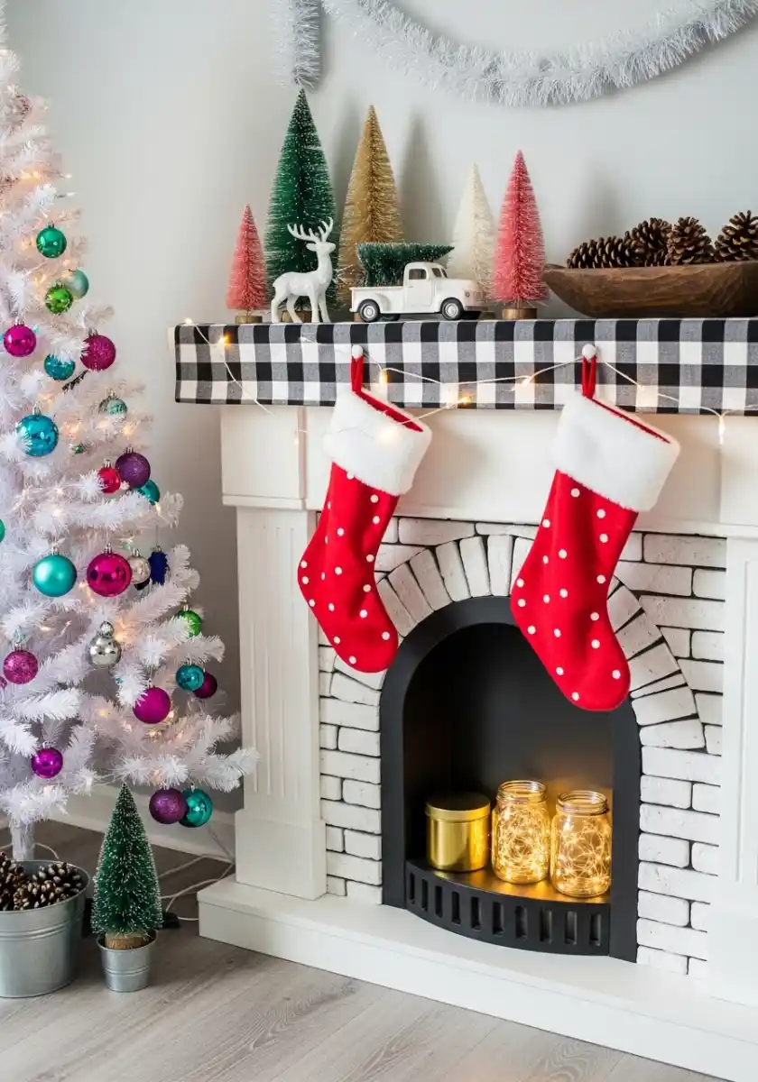 chimney christmas decor