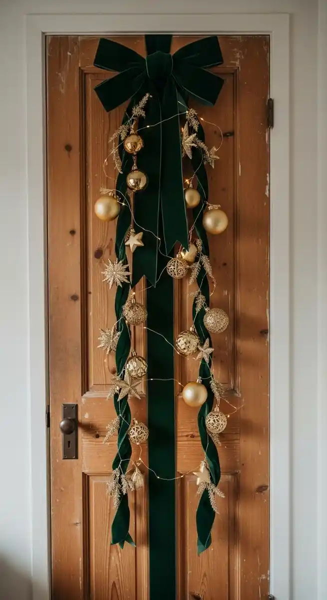 traditional christmas bedroom door decorations