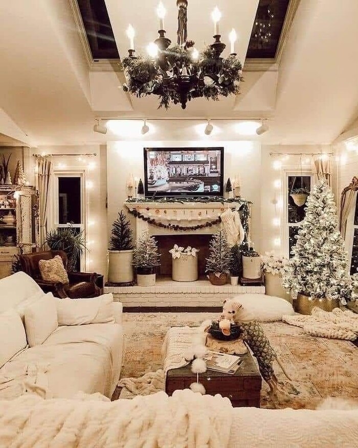 christmas decor ideas for living room tv