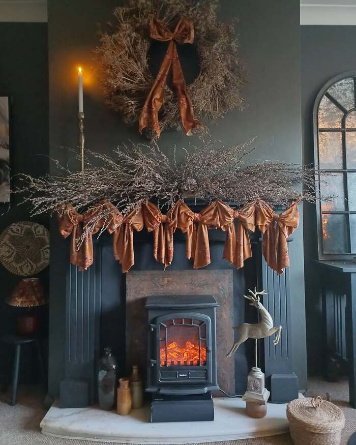 christmas fireplace mantels
