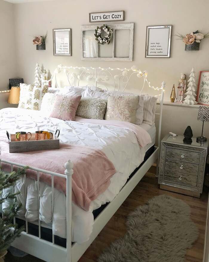 christmas lights in the bedroom