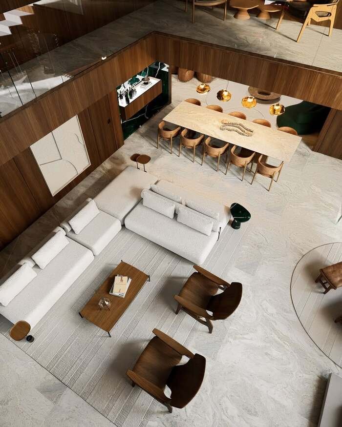 combined living and dining room