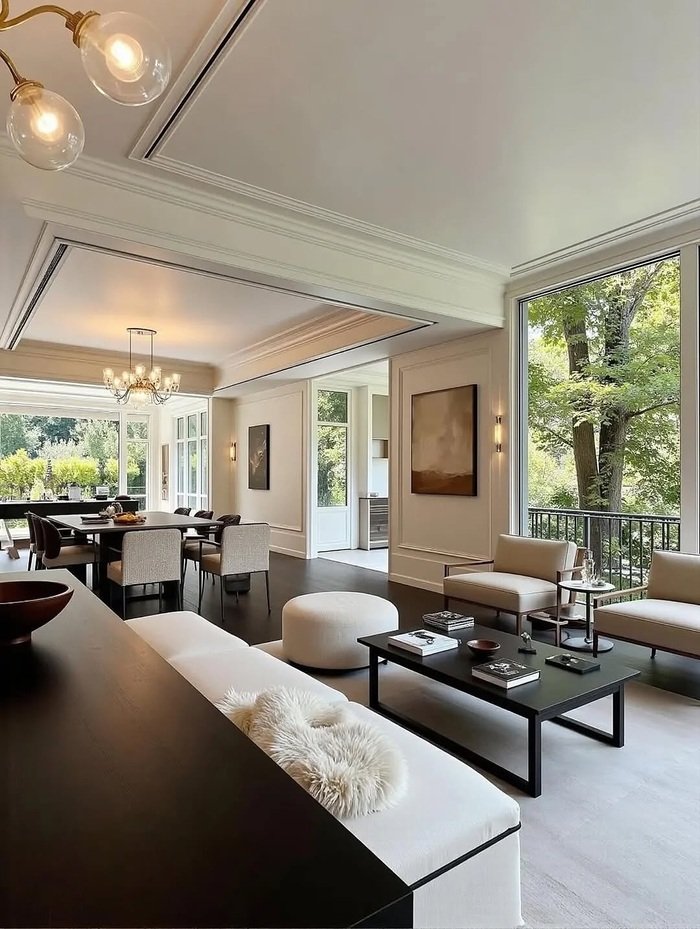 combined living and dining room