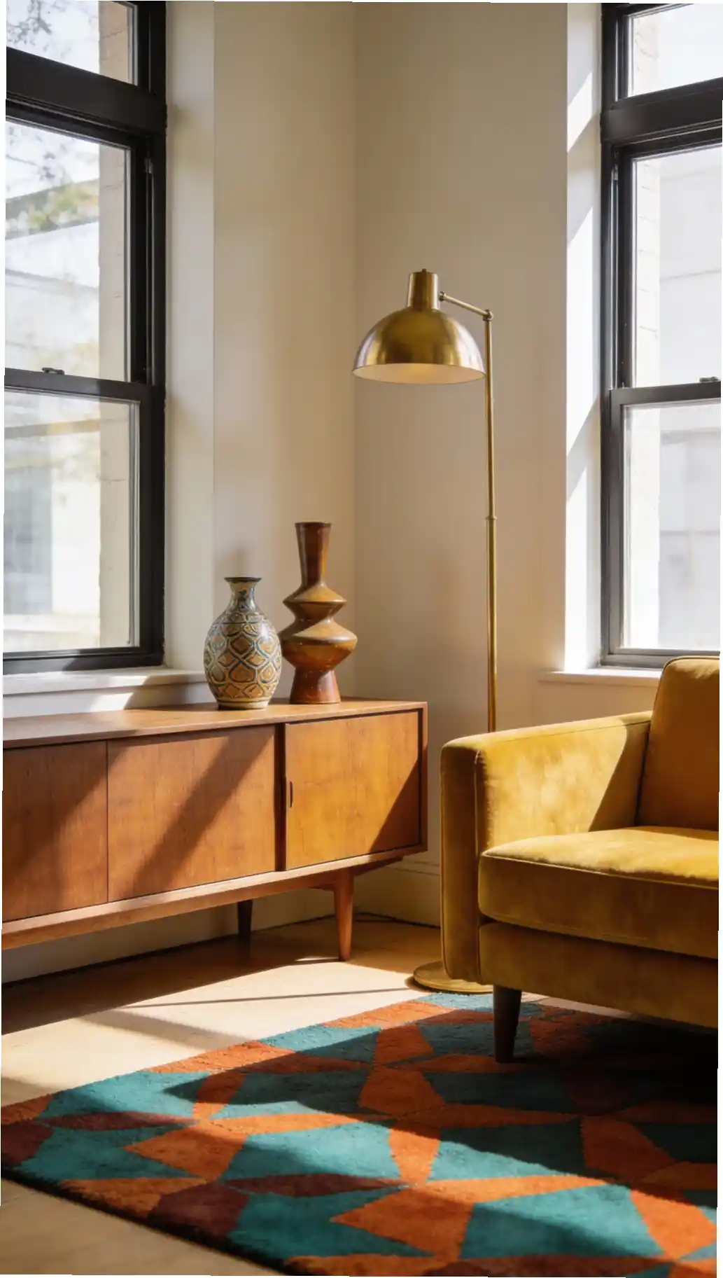 Mid-Century Modern Geometric Accent