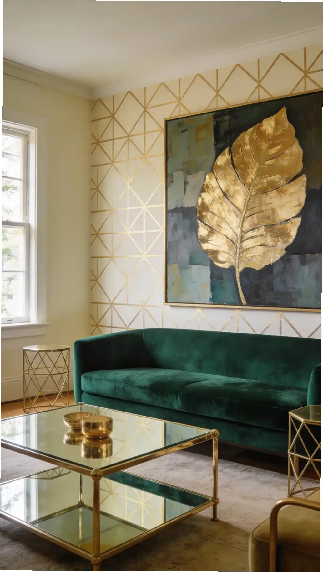 Art Deco Metallic Glam Living Room