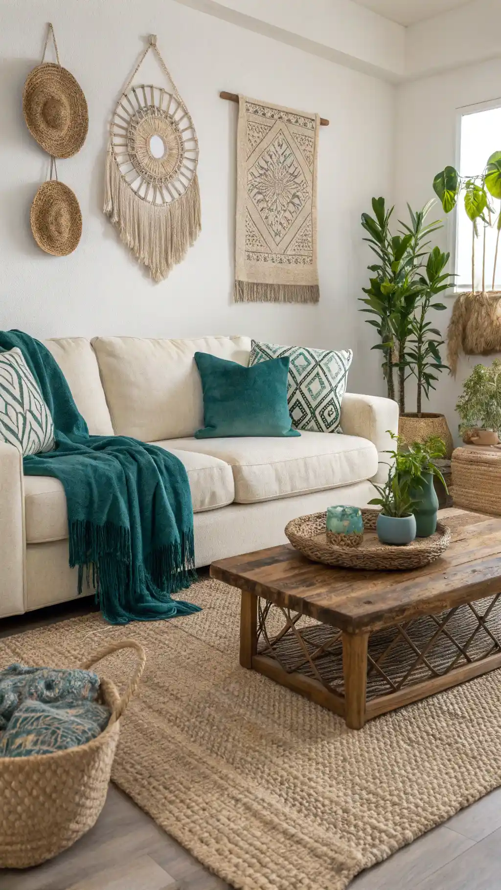 Woven Textures, Pops of Teal