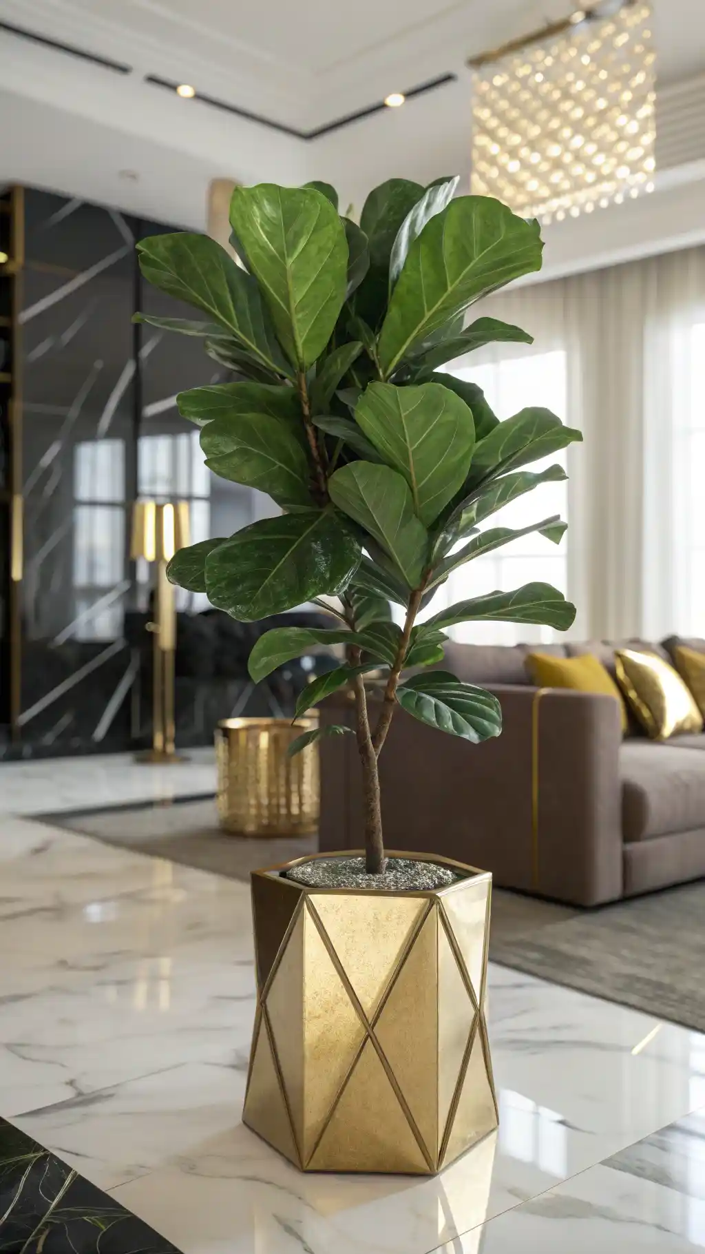 Sculptural Greenery & Gold