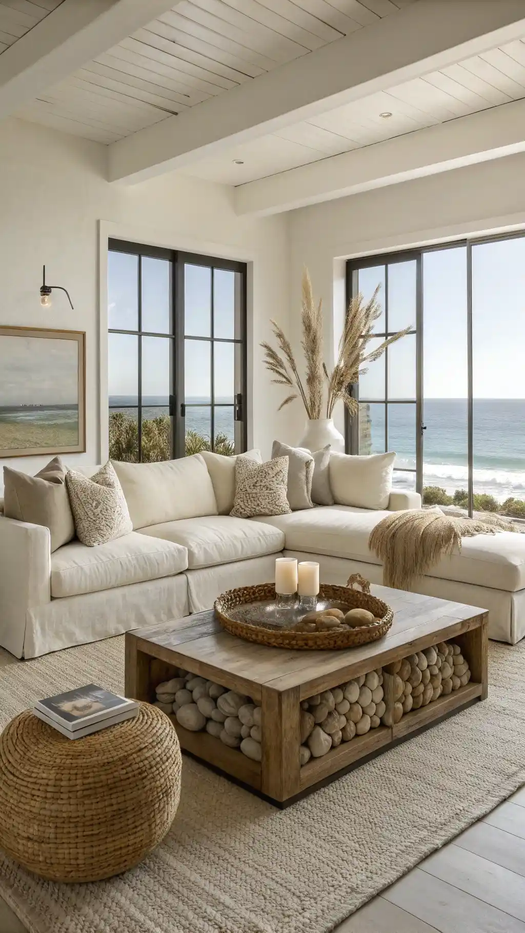 Coastal Chic Marble Living Room