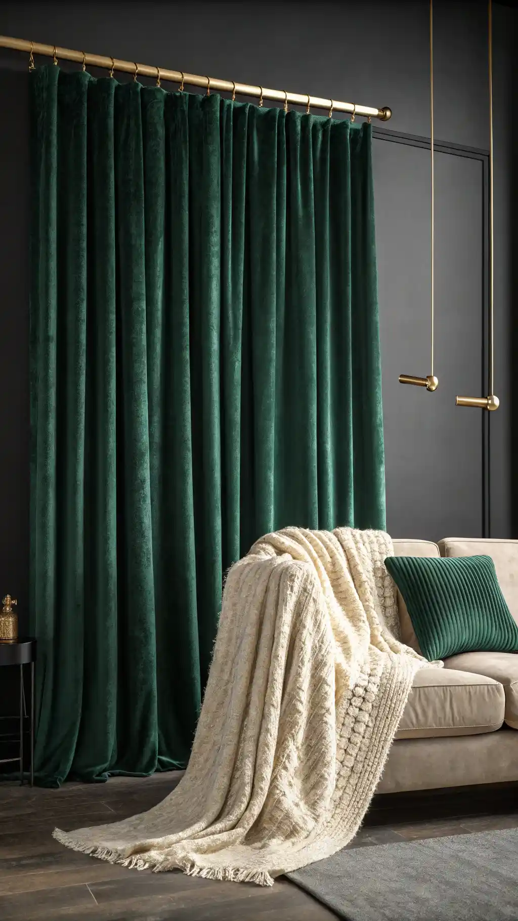 Velvet Curtains & Chunky Knit
