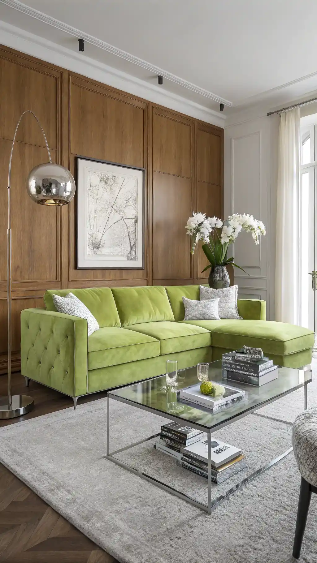 Lime Green & Gray Accents