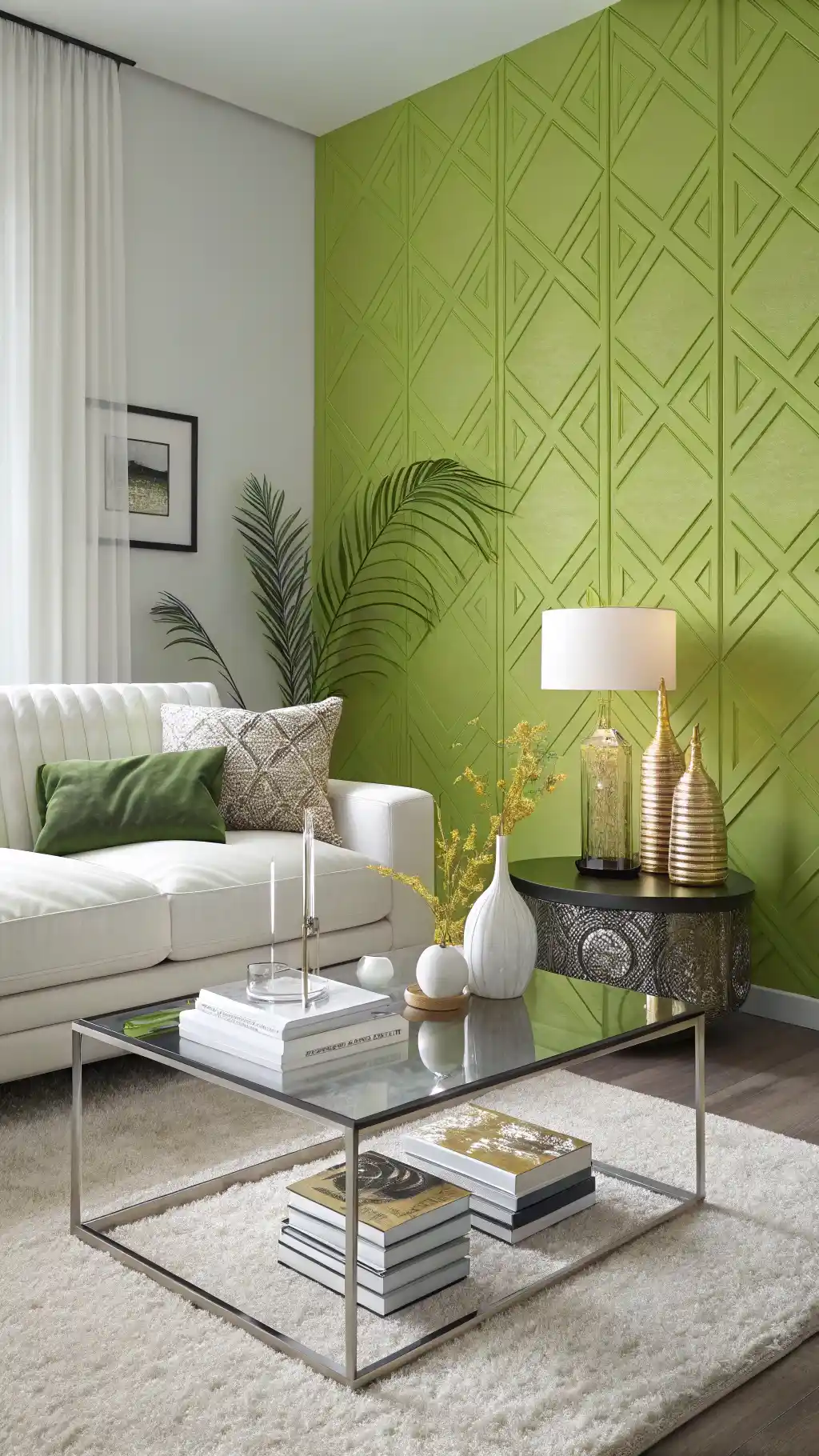 Lime Green Accent Wall Flair