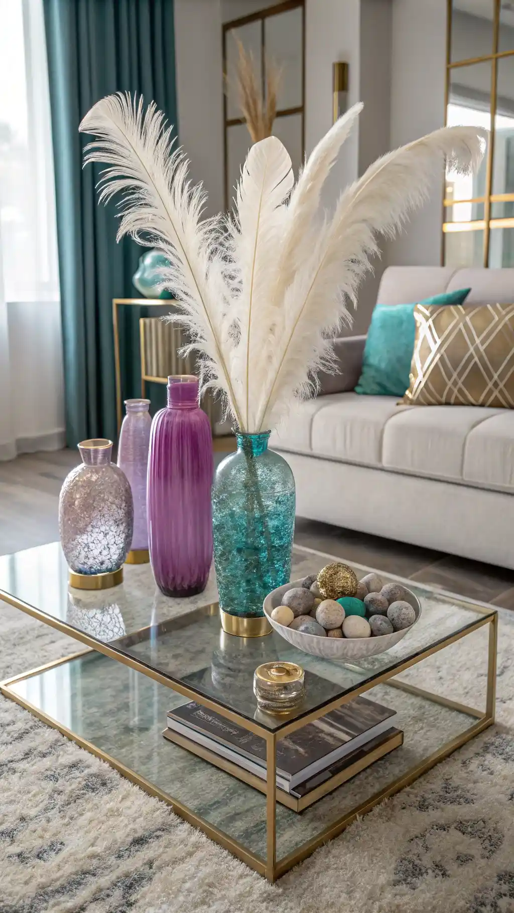 Lucite Coffee Table Centerpiece